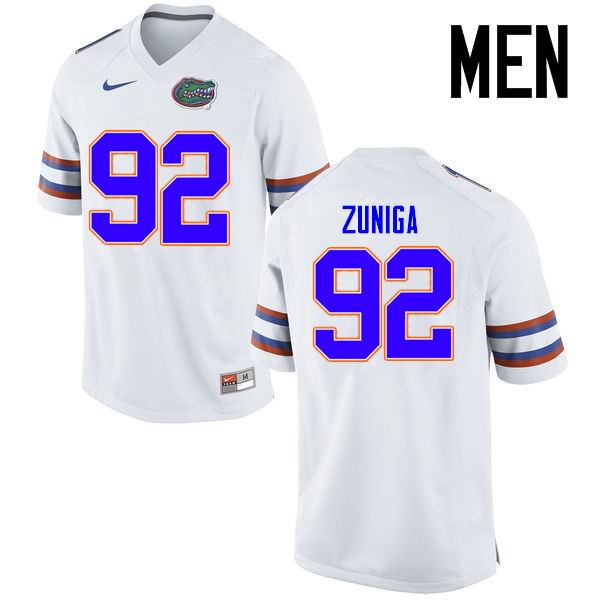 Men's NCAA Florida Gators Jabari Zuniga #92 Stitched Authentic Nike White College Football Jersey GBK3765CJ